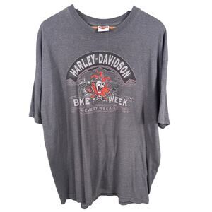 Harley Davidson Groves Winchester Bike Week Men Size 2XL Gray Short Sleeve Shirt